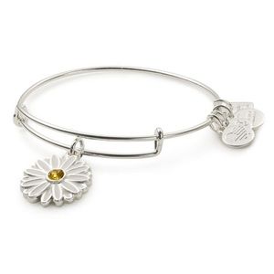 silver daisy Alex and Ani bracelet